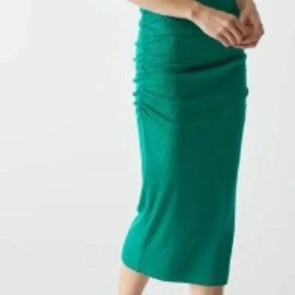 Michael Stars Women's Side-Ruched Ultra Rib Midi Dress - Scoop Neck, Size XLP - Picture 15 of 15